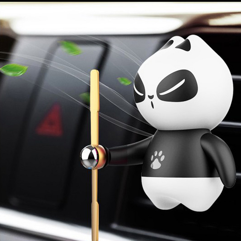 Odorizant pentru mașină Panda Panda Elice rotative Ieșire Parfum Design magnetic Accesorii auto Parfum interior difuz