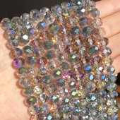 AB Clear Green Rainbow Austria Crystal Glass Beads Loose Rondelle Perle za izradu nakita Diy Narukvice Dodaci 3 4 6 8 mm