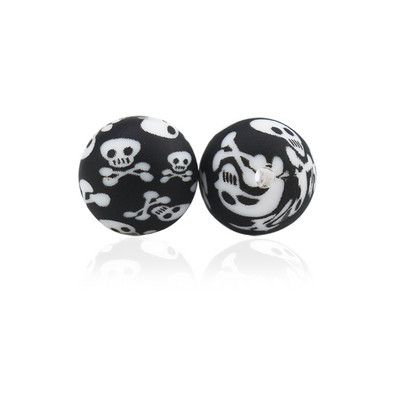 Szilikon gyöngyök 10db Leopárdmintás 12mm/15mm Baba Fog fogzás Gyöngyök Nyakkendőfesték barkács ékszer BPA mentes cumi klip készítés