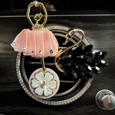 1 set Creative Diamond Flower Air Outlet Aromatherapy Clip Osvježivač zraka za automobil Čvrsti difuzor parfema Bow Decro Clips Dodaci