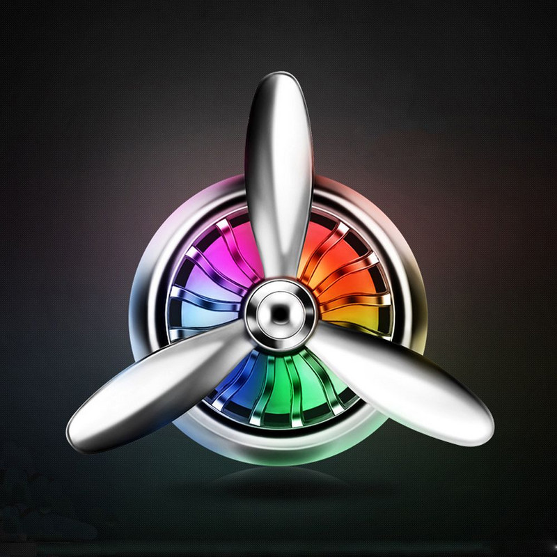 LED svjetlo Osvježivač zraka za automobil Zračne snage Oblik propelera Parfem Otvor za ventilaciju Dekoracija Ventilator za aromaterapiju Automatski parfem