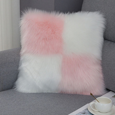 Jastučnica od umjetnog krzna, jastučnica u boji slatkiša za sofu, auto, kućna ukrasna jastučnica, jastučnica, ukras za dom