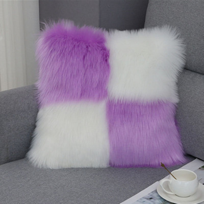 Jastučnica od umjetnog krzna, jastučnica u boji slatkiša za sofu, auto, kućna ukrasna jastučnica, jastučnica, ukras za dom