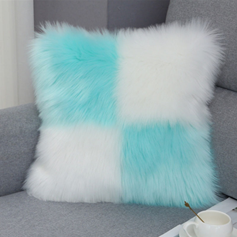 Jastučnica od umjetnog krzna, jastučnica u boji slatkiša za sofu, auto, kućna ukrasna jastučnica, jastučnica, ukras za dom