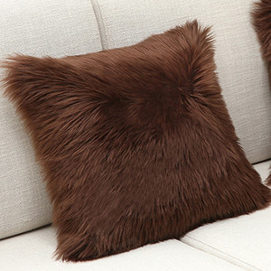 Topla plišana jastučnica, meka jednobojna jastučnica za fotelju i kauč, jastučnica, udobna jastučnica za uredski naslon automobila