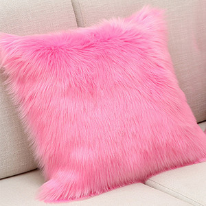 Topla plišana jastučnica, meka jednobojna jastučnica za fotelju i kauč, jastučnica, udobna jastučnica za uredski naslon automobila