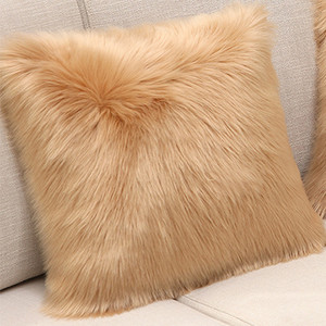 Topla plišana jastučnica, meka jednobojna jastučnica za fotelju i kauč, jastučnica, udobna jastučnica za uredski naslon automobila