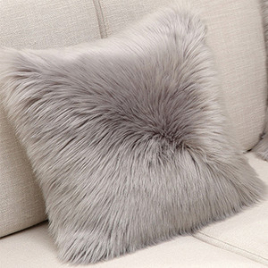 Topla plišana jastučnica, meka jednobojna jastučnica za fotelju i kauč, jastučnica, udobna jastučnica za uredski naslon automobila