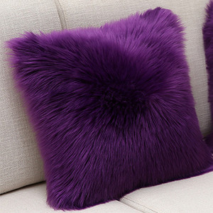 Topla plišana jastučnica, meka jednobojna jastučnica za fotelju i kauč, jastučnica, udobna jastučnica za uredski naslon automobila