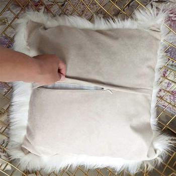Ζεστό βελούδινο κάλυμμα μαξιλαριού Μαλακό μονόχρωμο μαξιλαροθήκη καρέκλας καναπέ Άνετη θήκη για μαξιλάρι πλάτης αυτοκινήτου γραφείου