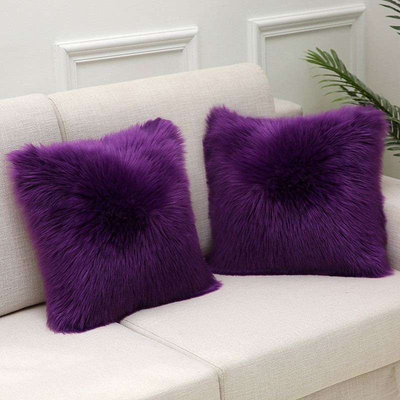 Topla plišana jastučnica, meka jednobojna jastučnica za fotelju i kauč, jastučnica, udobna jastučnica za uredski naslon automobila
