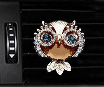 Owl Style autós légfrissítő parfümös flakon diffúzor az autóban, gépkocsiban Légkondicionáló kivezető szellőző levegő Parfüm klip