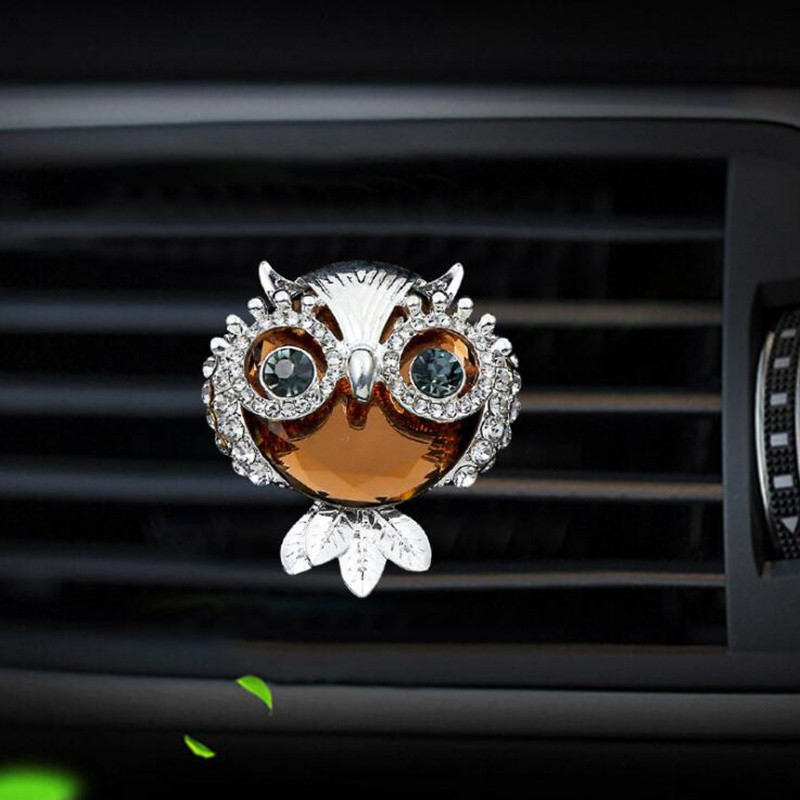 Owl Style autós légfrissítő parfümös flakon diffúzor az autóban, gépkocsiban Légkondicionáló kivezető szellőző levegő Parfüm klip