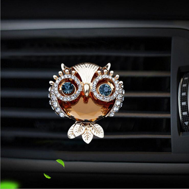 Owl Style autós légfrissítő parfümös flakon diffúzor az autóban, gépkocsiban Légkondicionáló kivezető szellőző levegő Parfüm klip