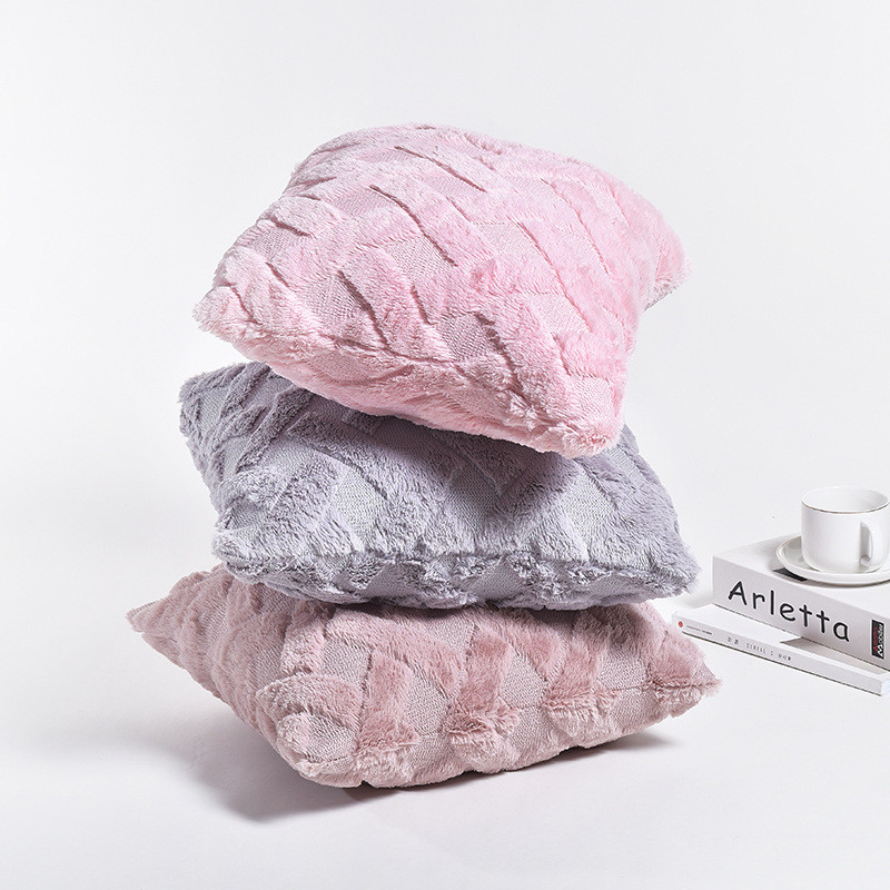 Husă de pernă cu geometrie Decor pentru casă Huse de pernă Sufragerie Dormitor Canapea Față de pernă decorativă 45x45cm Husă de pluș din blană moale