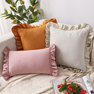 1PCS Кадифе от еленова кожа Кадифена калъфка за възглавница Калъфка за възглавница Калъфка за възглавница Коледен домашен декоративен диван Възглавници за всекидневна