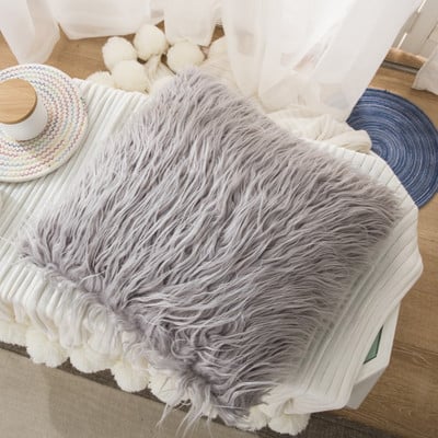 43*43cm Puha Műgyapjú Mosható párna Meleg Szőrös Üléspárna hosszú plüss párna Autós irodai Székek Kanapé