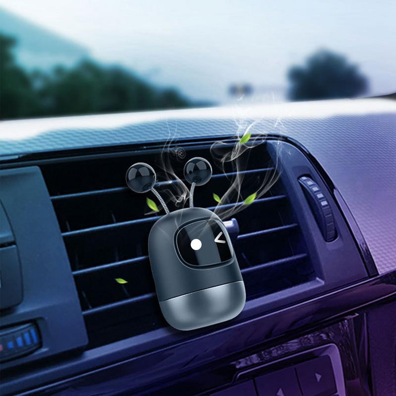 Stezaljke za ventilaciju, osvježivač zraka, slatki osvježivač zraka, kopče za ventilaciju automobila, ljupki mali robot, čvrsta tableta, aroma difuzor s 3 mirisa