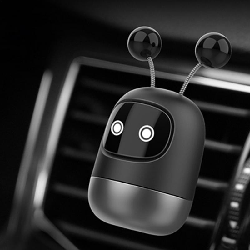 Stezaljke za ventilaciju, osvježivač zraka, slatki osvježivač zraka, kopče za ventilaciju automobila, ljupki mali robot, čvrsta tableta, aroma difuzor s 3 mirisa