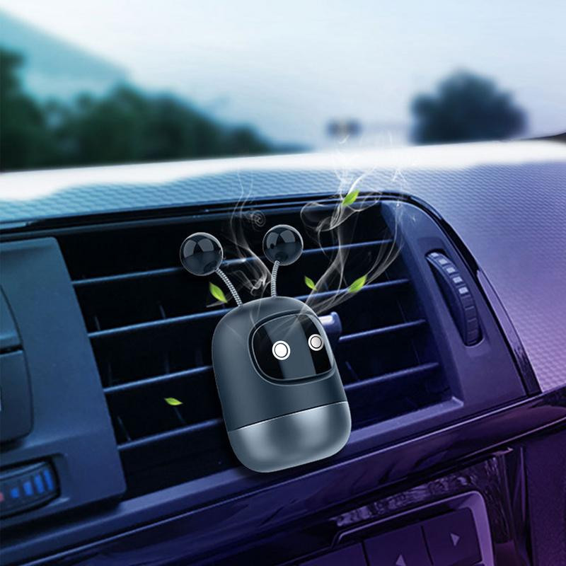 Stezaljke za ventilaciju, osvježivač zraka, slatki osvježivač zraka, kopče za ventilaciju automobila, ljupki mali robot, čvrsta tableta, aroma difuzor s 3 mirisa