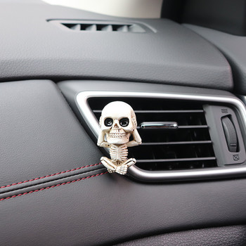 Cool Human Body Skeleton Ароматерапевтична смола Парфюм за кола Bone Skull Ghost Освежител за въздух за кола Вентилационна скоба Аромат Разсейвател за миризма на кола