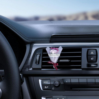 Αποξηραμένο λουλούδι αποσμητικό αυτοκινήτου αυτοκινήτου Έξοδος κλιματισμού Άρωμα για κορίτσια Μπουκέτο Auto Vent Clip Αξεσουάρ αυτοκινήτου