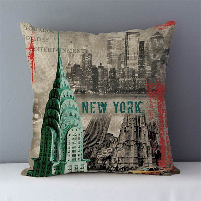 Kućni ukrasni jastuci za kauč Nova klasična europska slikovita zgrada jastuci za posteljinu s printom jastuci za sjedala jastučnica bez jezgre