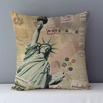 Kućni ukrasni jastuci za kauč Nova klasična europska slikovita zgrada jastuci za posteljinu s printom jastuci za sjedala jastučnica bez jezgre