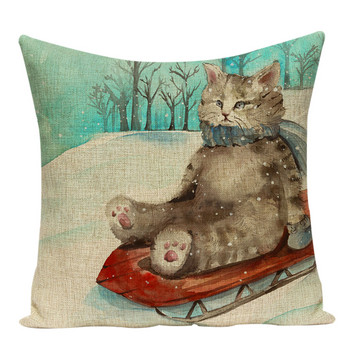 Scandinavian Fairy Tales Ψηφιακή εκτύπωση Μαξιλαροθήκη Cat Rabbit Cushions Διακοσμητικό μαξιλάρι σπιτιού Διακόσμηση για καναπέ Μαξιλάρια ριχτάρι