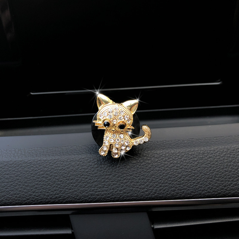 Slatki mačić modelirajući parfem za automobile osvježivač zraka za automobile Zlatna mačka ukrasni parfem Dodaci za automobile