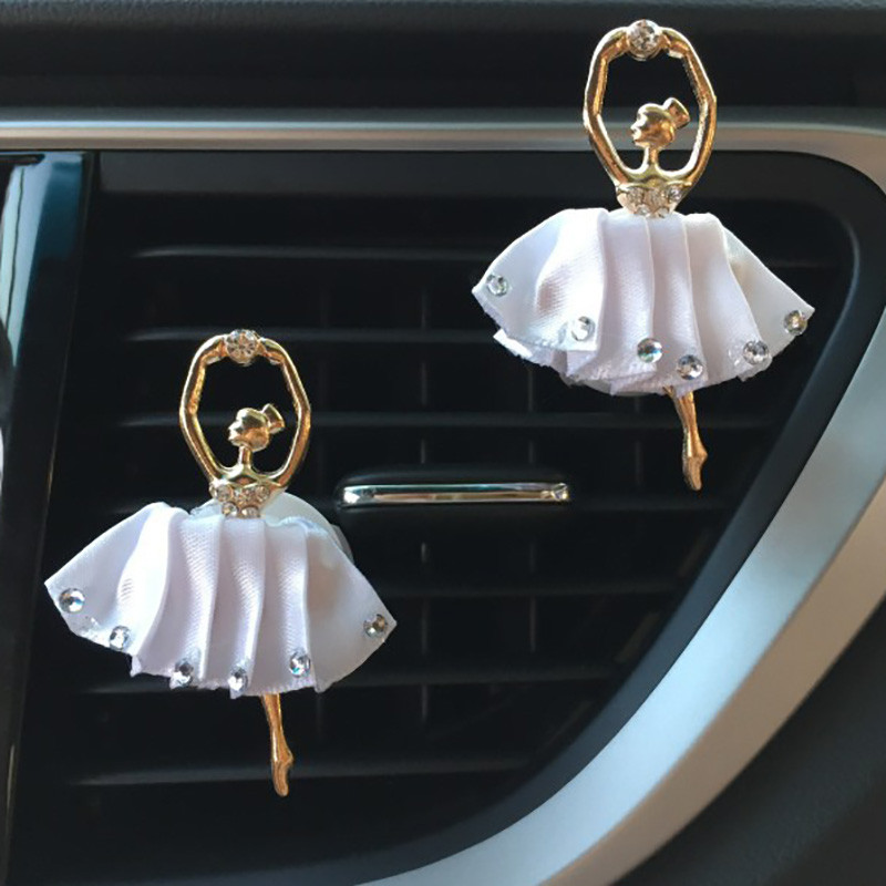 Strass Balet Fete Odorizant în mașină Miros de parfum Decor interior auto Orificii de aerisire Clip Accesoriu mașină nou pentru doamnă