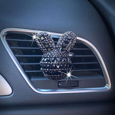 Bling autós kiegészítők lányoknak belső dekoráció ízesítés az autóban aromadiffúzor Aranyos nyúl autófrissítők légtelenítő parfüm klipsz