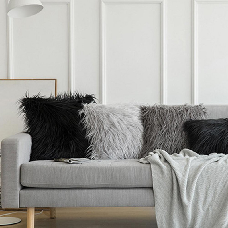 Pahuljasti jastuk 11 cm Vuneni jastuci Krzneni jastuk Meki kauč Dugački plišani jastuci za krevet Božićni kućni dekor Božićni jastuk za sobu