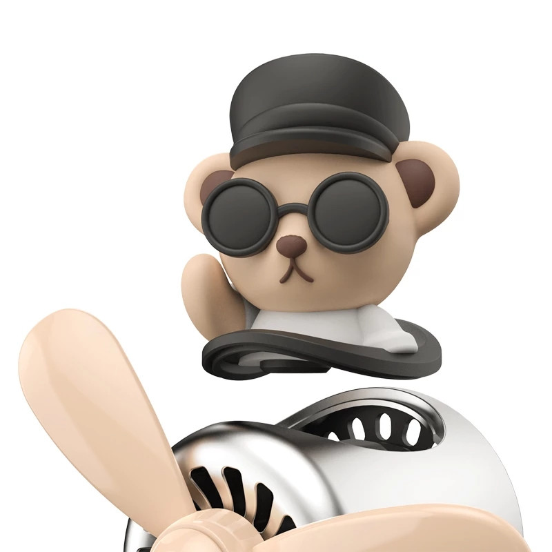 Little Bear Pilot Car Parfum Pilot Elice rotativă Ieșire de aer Parfum Aromă Odorizant automat 자동차 공기 청정기 Accesorii