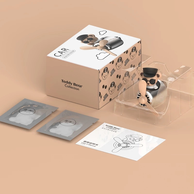 Little Bear Pilot Car Parfum Pilot Elice rotativă Ieșire de aer Parfum Aromă Odorizant automat 자동차 공기 청정기 Accesorii