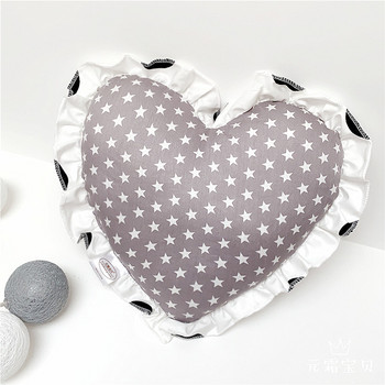 Ins Κορεατικό χαριτωμένο μίνι μαξιλάρι για μωρά κατά της κάμψης Μικρό μαξιλάρι άνεσης Μαξιλάρι σε σχήμα καρδιάς Παιδικό σετ κρεβατιού Διακόσμηση δωματίου