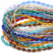 Kristalne perle 3x6 mm 4x8 mm 6x12 mm duge bikonusne fasetirane staklene labave perle zanatskog materijala DIY izrada bižuterije Dodaci