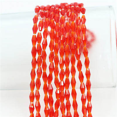 Kristalne perle 3x6 mm 4x8 mm 6x12 mm duge bikonusne fasetirane staklene labave perle zanatskog materijala DIY izrada bižuterije Dodaci