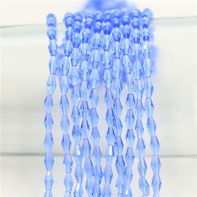 Kristalne perle 3x6 mm 4x8 mm 6x12 mm duge bikonusne fasetirane staklene labave perle zanatskog materijala DIY izrada bižuterije Dodaci