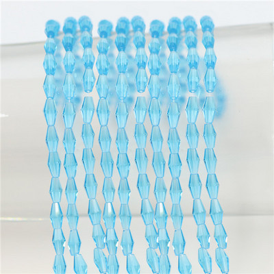 Kristalne perle 3x6 mm 4x8 mm 6x12 mm duge bikonusne fasetirane staklene labave perle zanatskog materijala DIY izrada bižuterije Dodaci