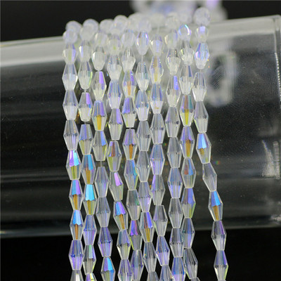 Kristalne perle 3x6 mm 4x8 mm 6x12 mm duge bikonusne fasetirane staklene labave perle zanatskog materijala DIY izrada bižuterije Dodaci