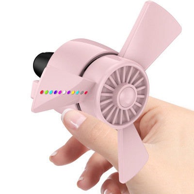 Propeller autós légfrissítők LED fénnyel, autóipari forgó propeller légcsavar kilépő ventilátor szellőző kapcsok esszenciális parfüm
