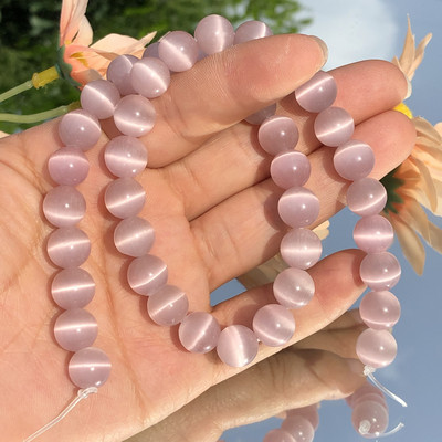 Prirodni kamen Peridot Zeleno mačje oko Opal Staklo Loose Spacer Perle mjesečevog kamena za izradu nakita Nalaz za narukvice DIY 4/6/8/10MM