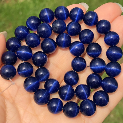 Prirodni kamen Peridot Zeleno mačje oko Opal Staklo Loose Spacer Perle mjesečevog kamena za izradu nakita Nalaz za narukvice DIY 4/6/8/10MM