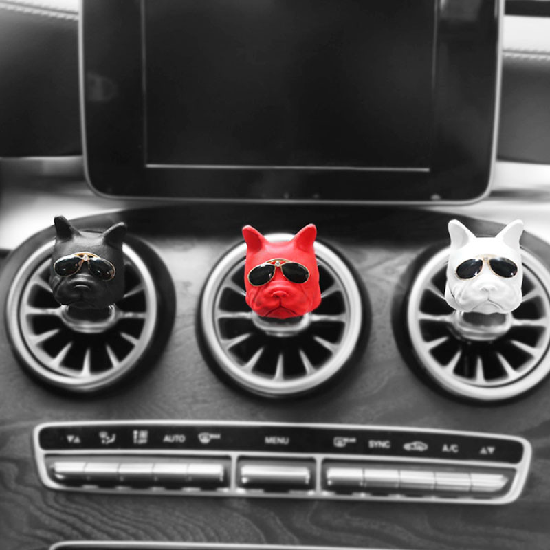 Creativ Bulldog Odorizant pentru mașină Clip de parfum Difuzor de parfum Aerisitoare automate Odorizant de miros Parfum Decorare interioară