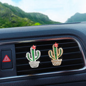 Dijamantni kaktus u saksiji Automobilska kopča za parfeme Cvijet Opuncija Otvor za zrak u automobilu Parfem Dekoracija za klima uređaj Dekoracija automobila