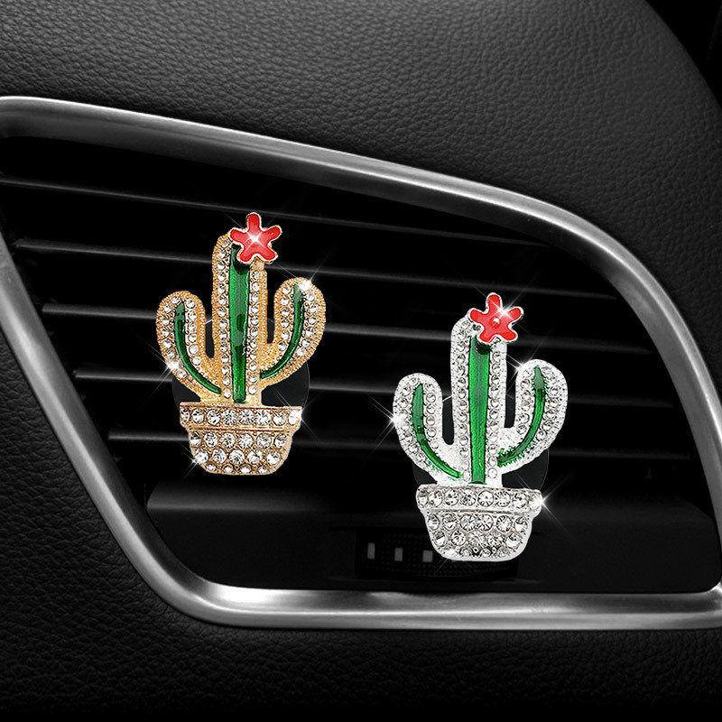 Dijamantni kaktus u saksiji Automobilska kopča za parfeme Cvijet Opuncija Otvor za zrak u automobilu Parfem Dekoracija za klima uređaj Dekoracija automobila