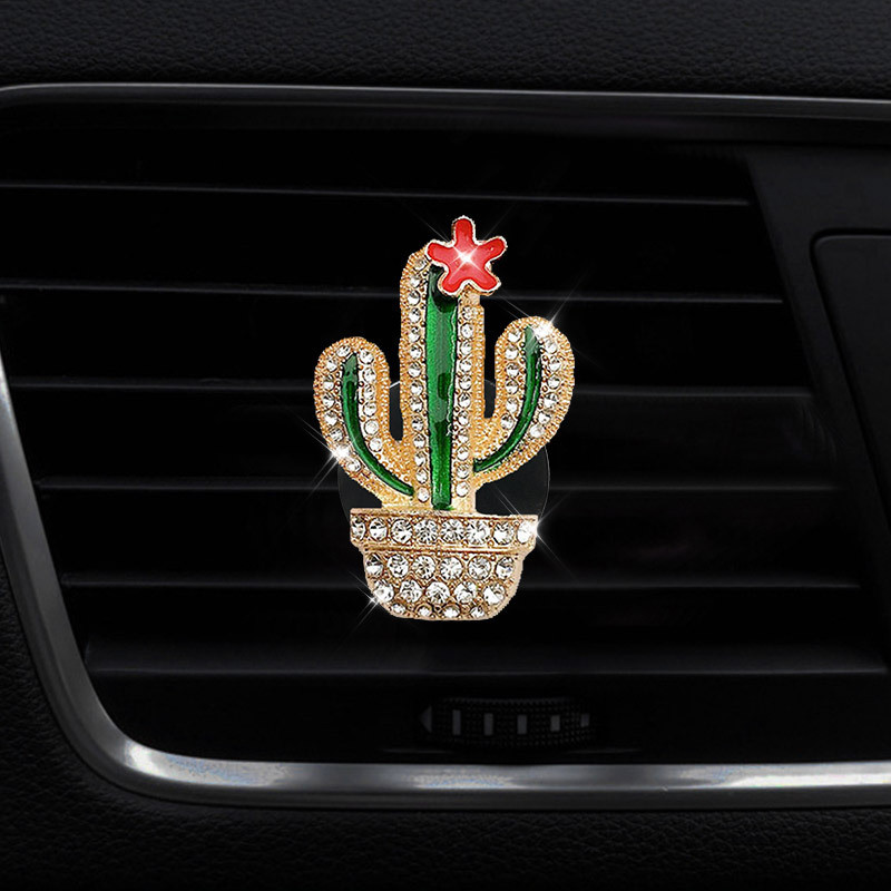 Dijamantni kaktus u saksiji Automobilska kopča za parfeme Cvijet Opuncija Otvor za zrak u automobilu Parfem Dekoracija za klima uređaj Dekoracija automobila
