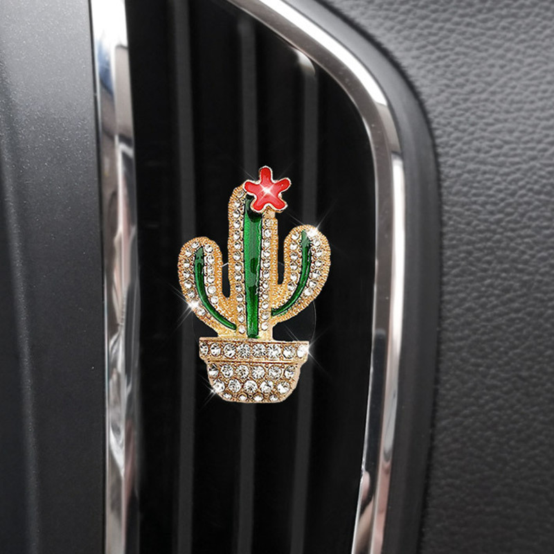 Dijamantni kaktus u saksiji Automobilska kopča za parfeme Cvijet Opuncija Otvor za zrak u automobilu Parfem Dekoracija za klima uređaj Dekoracija automobila