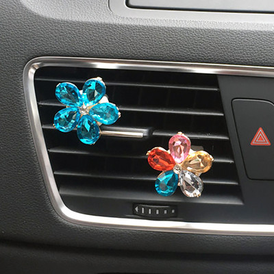 Crystal Flower Bling Automobilių aksesuarai Mergaitėms Automobilių Aroma Difuzorius Kvapis Automobilių Oro gaivikliai Kvepalai Auto Decor Automobilių Kvapas